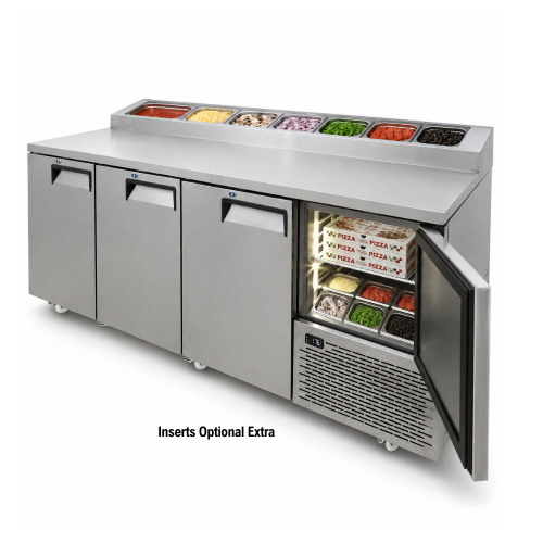 3.5 door Underbar Pizza Top Fridge (Stainless Steel Doors)