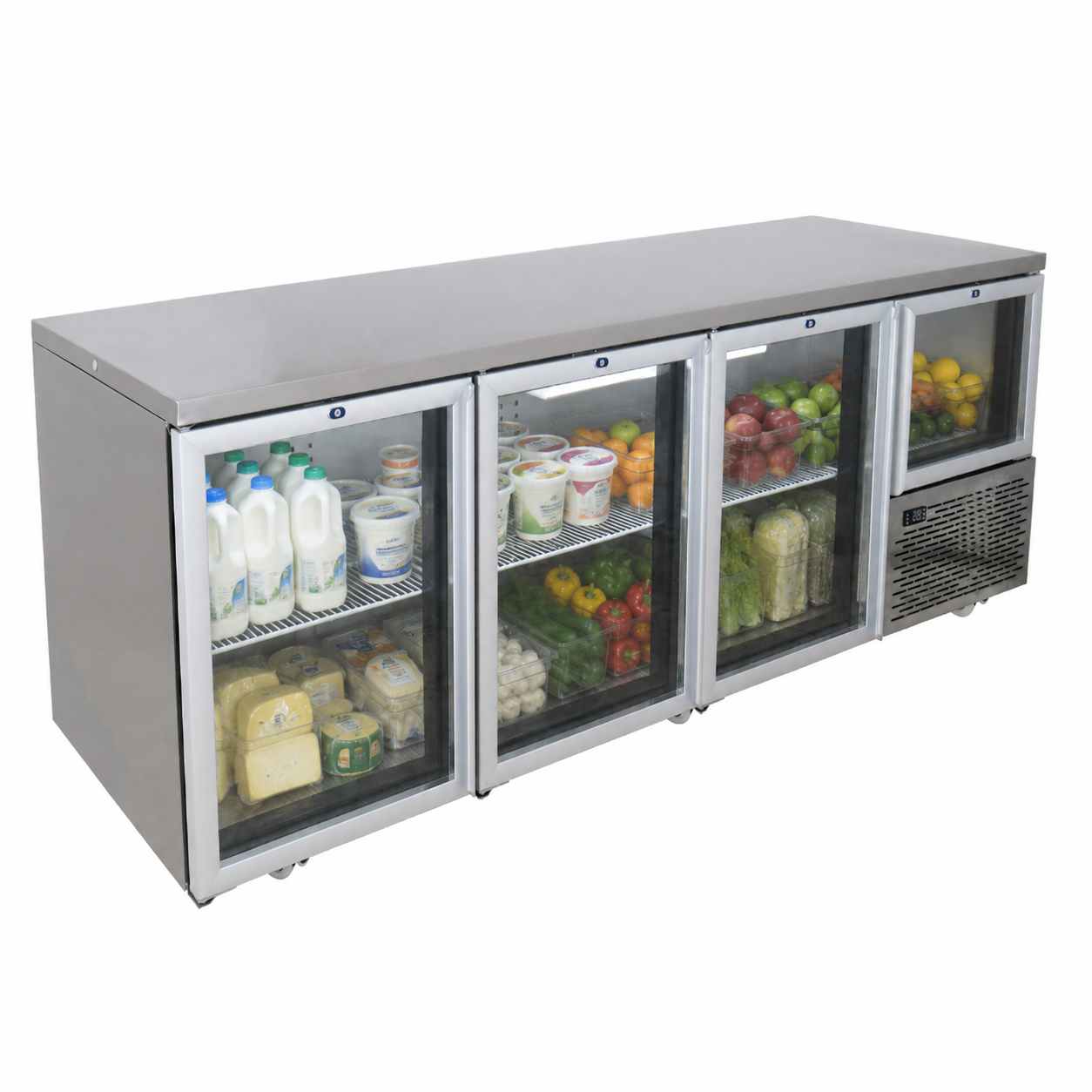 3.5 door Under bar fridge (Glass door)