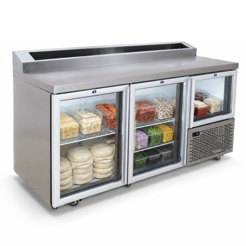 2.5 door Underbar Pizza Top fridge (Glass doors)