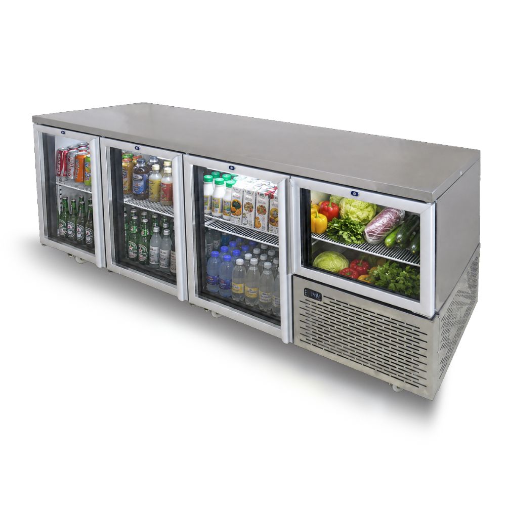3.5 door Under bar fridge (Glass door)