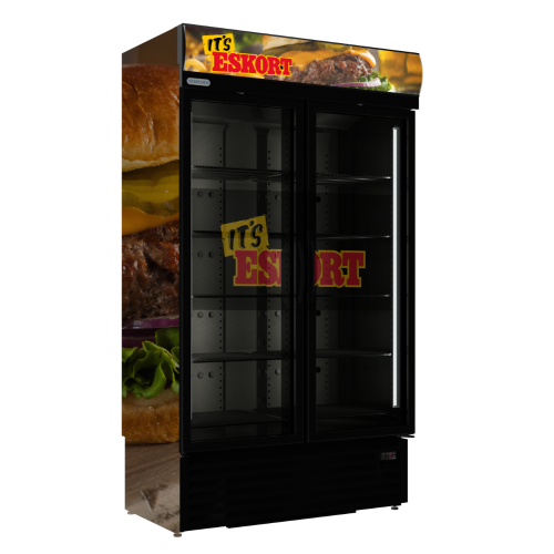 930lt "CARBON EDITION" Upright Freezer Double Glass door (Hinged) - Image 4