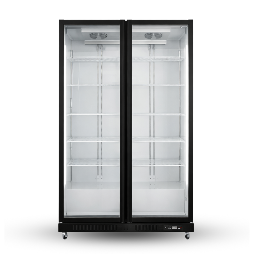 755lt Upright Full Double Glass Door Beverage Cooler (Hinged) - Image 2
