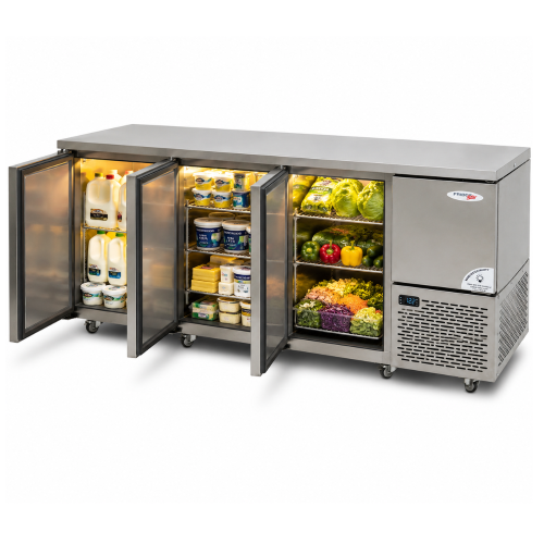 3.5 door Underbar fridge (Stainless Steel Doors)